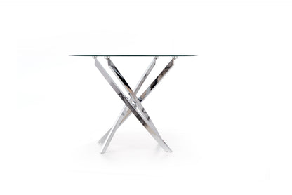 Kitchen Table Raymond | size: Length: 100cm, Width: 100cm, Height: 73cm, Diameter: 100cm | color: Transparent/Grey | image: 2 | variant: 1006441