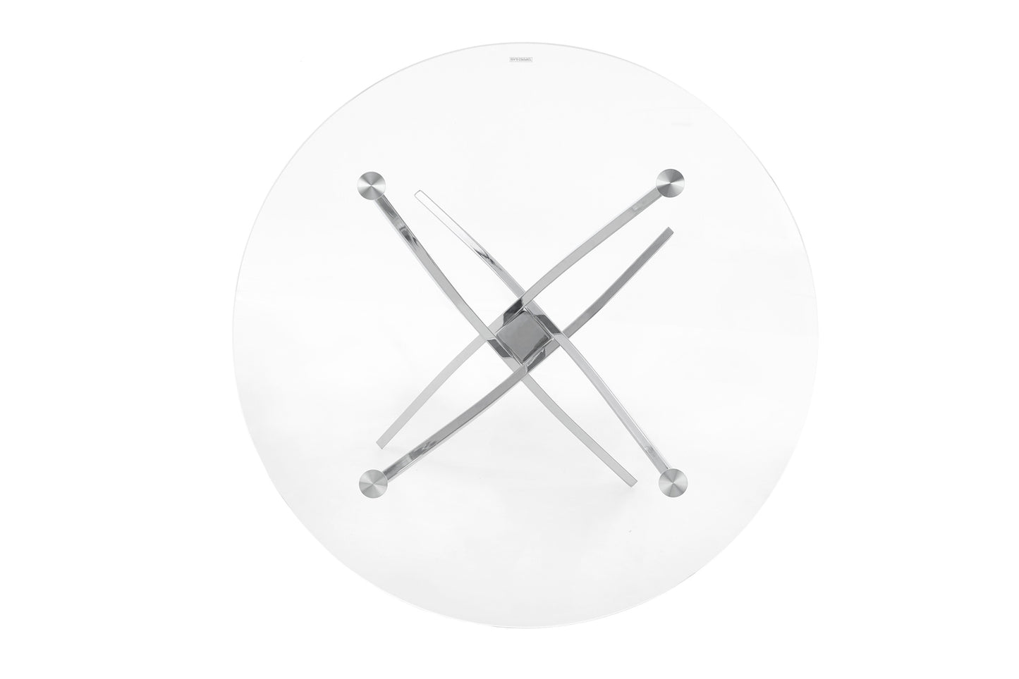 Kitchen Table Raymond | size: Length: 100cm, Width: 100cm, Height: 73cm, Diameter: 100cm | color: Transparent/Grey | image: 3 | variant: 1006441