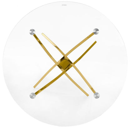 Kitchen Table Raymond | size: Length: 100cm, Width: 100cm, Height: 73cm, Diameter: 100cm | color: Transparent/Oak | image: 3 | variant: 1006440