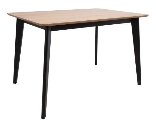 Kitchen Table Roxby 1 | size: Length: 80cm, Width: 120cm, Height: 76cm | color: Black/Oak | image: 1 | variant: 1006498