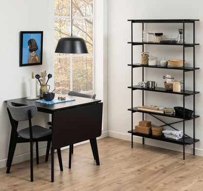 Kitchen Table Roxby 2 | size: Length: 80cm, Width: 120cm, Height: 76cm | color: Black | image: 3 | variant: 1006502