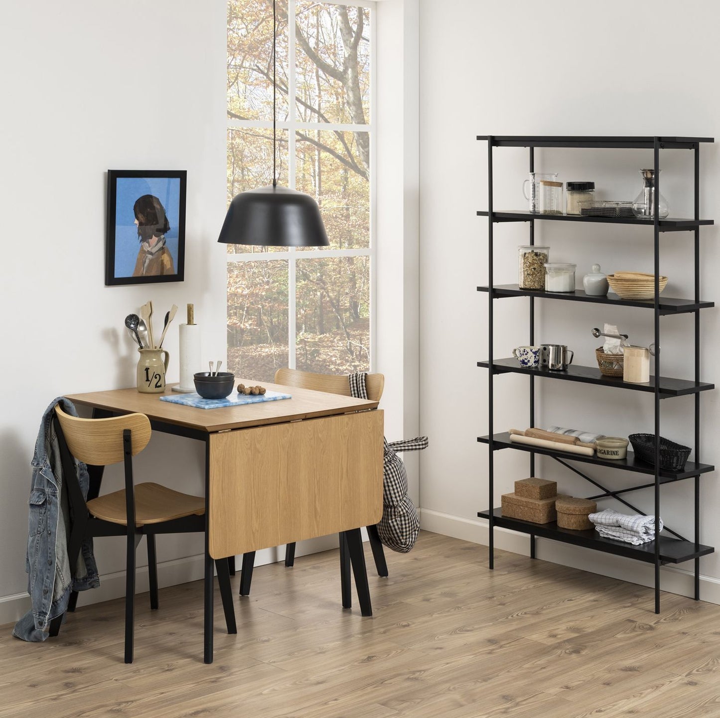 Kitchen Table Roxby 2 | size: Length: 80cm, Width: 120cm, Height: 76cm | color: Oak | image: 5 | variant: 1006503