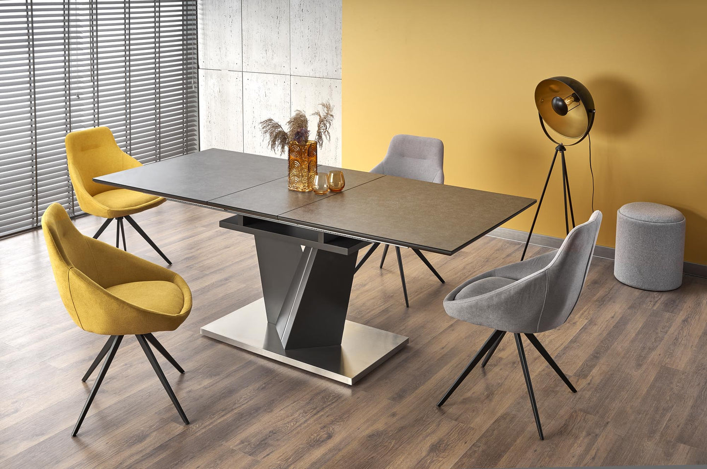 Kitchen Table Salvador | size: Length: 90cm, Width: 200cm, Height: 77cm | color: Gray | image: 2 | variant: 1012350