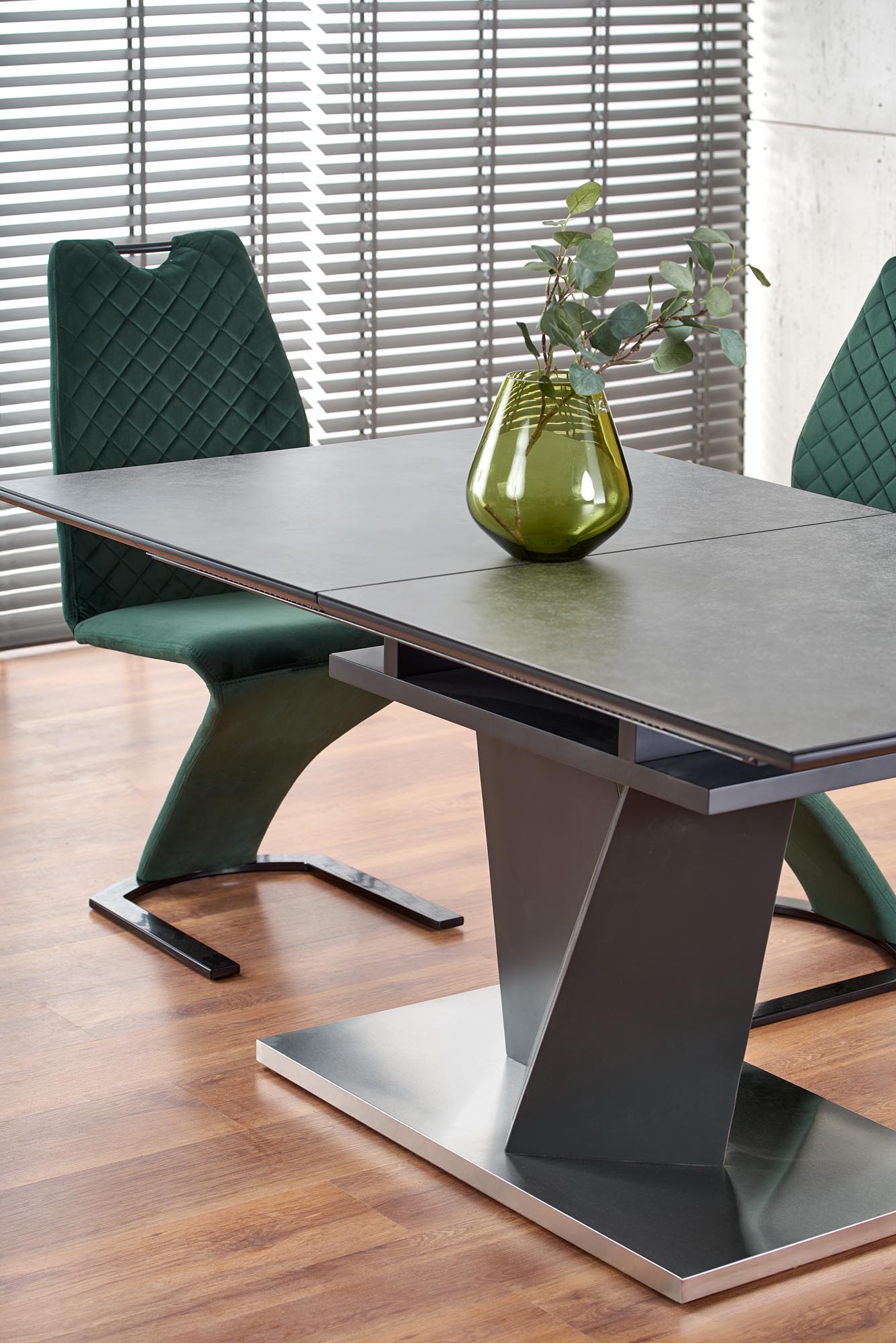 Kitchen Table Salvador | size: Length: 90cm, Width: 200cm, Height: 77cm | color: Gray | image: 5 | variant: 1012350