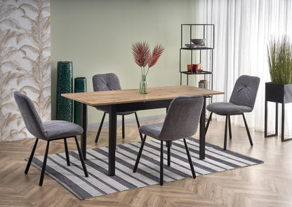 Kitchen Table San Francisco | size: Length: 74cm, Width: 168cm, Height: 75cm | color: Black/Oak | image: 3 | variant: 1007192