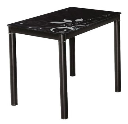 Kitchen Table Scunthorpe | size: Length: 60cm, Width: 100cm, Height: 75cm | color: Black | image: 1 | variant: 1004322