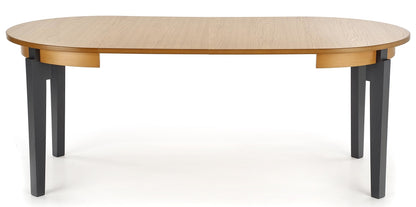 Kitchen Table Sorbus | size: Length: 100cm, Width: 200cm, Height: 77cm, Diameter: 100cm | color: Oak/Grey | image: 4 | variant: 1006406