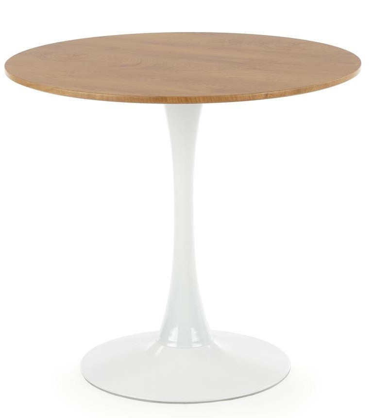 Kitchen Table Sting | size: Length: 80cm, Width: 80cm, Height: 73cm, Diameter: 80cm | color: White/Brown | image: 1 | variant: 1012027