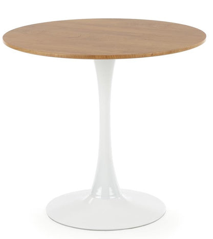 Kitchen Table Sting | size: Length: 80cm, Width: 80cm, Height: 73cm, Diameter: 80cm | color: White/Brown | image: 1 | variant: 1012027