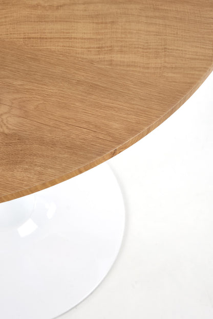 Kitchen Table Sting | size: Length: 80cm, Width: 80cm, Height: 73cm, Diameter: 80cm | color: White/Brown | image: 3 | variant: 1012027