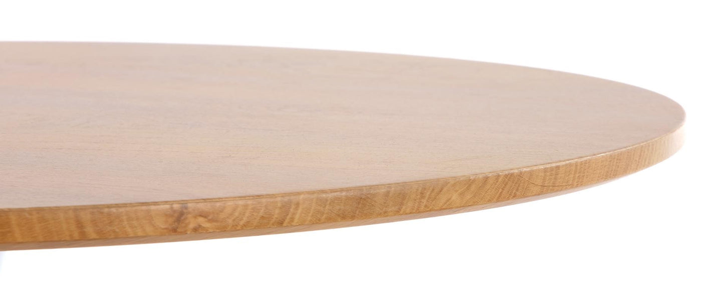 Kitchen Table Sting | size: Length: 80cm, Width: 80cm, Height: 73cm, Diameter: 80cm | color: White/Brown | image: 5 | variant: 1012027