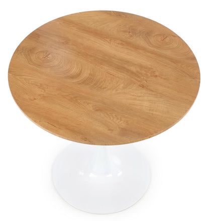 Kitchen Table Sting | size: Length: 80cm, Width: 80cm, Height: 73cm, Diameter: 80cm | color: White/Brown | image: 6 | variant: 1012027