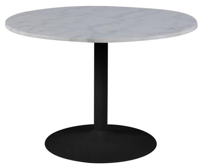 Kitchen Table Tarifa | size: Length: 110cm, Width: 110cm, Height: 75cm, Diameter: 110cm | color: White/Black | image: 0 | variant: 1006526