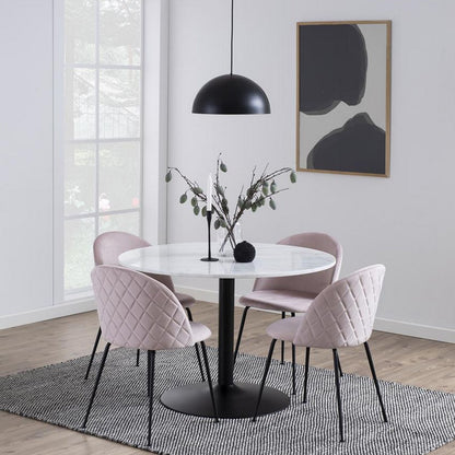Kitchen Table Tarifa | size: Length: 110cm, Width: 110cm, Height: 75cm, Diameter: 110cm | color: White/Black | image: 3 | variant: 1006526