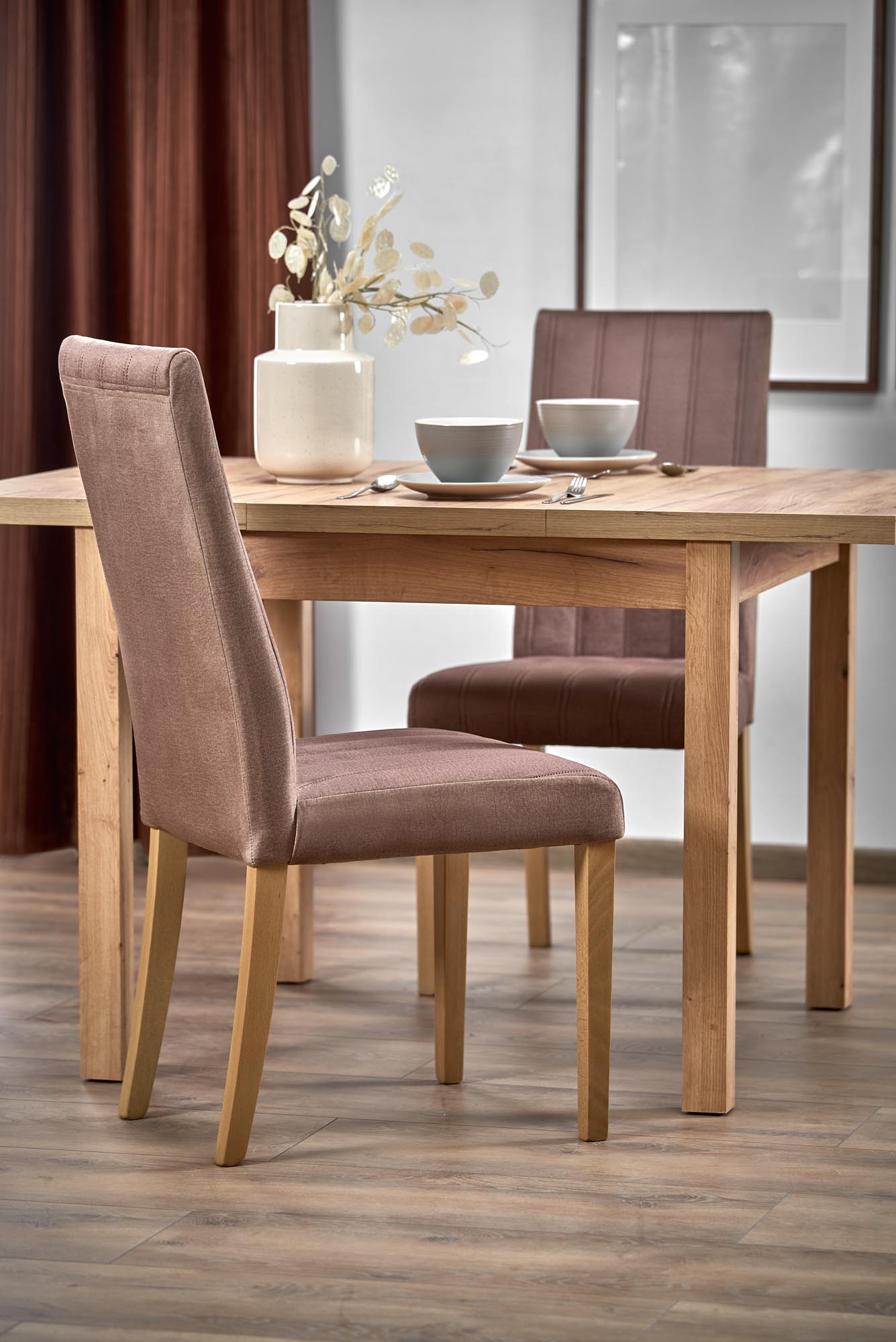 Kitchen Table Tiago 1 | size: Length: 90cm, Width: 125cm, Height: 70cm | color: Oak | image: 5 | variant: 1006416