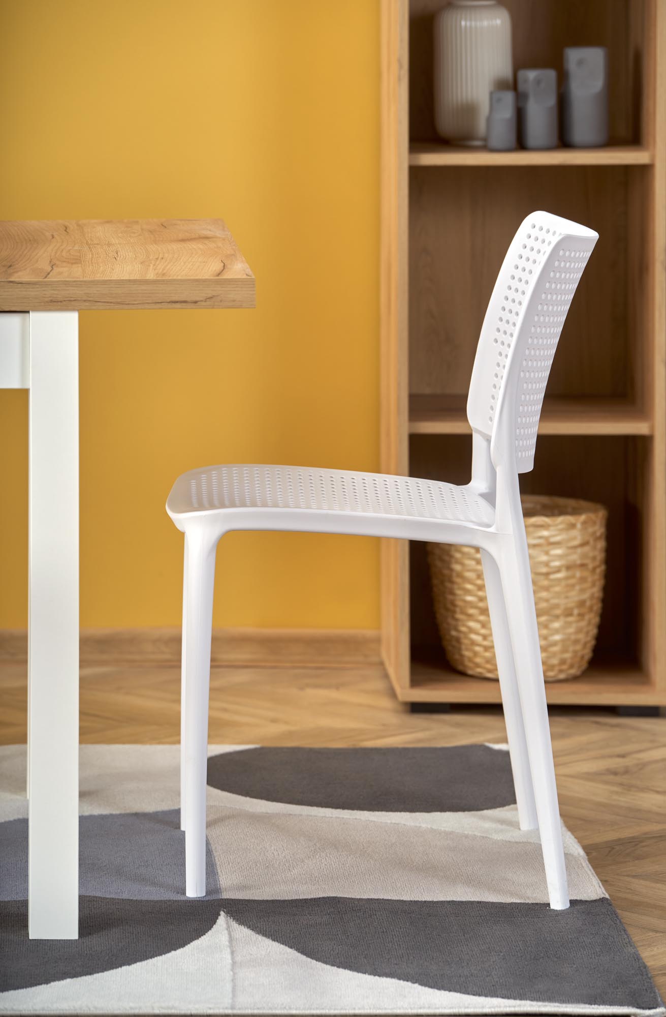 Kitchen Table Tiago 1 | size: Length: 90cm, Width: 125cm, Height: 70cm | color: White/Oak | image: 5 | variant: 1006415