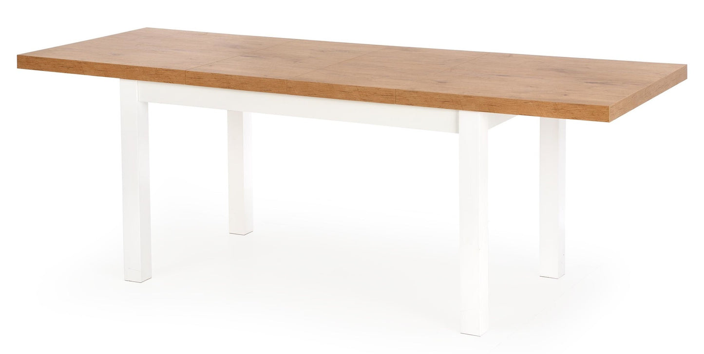 Kitchen Table Tiago | size: Length: 80cm, Width: 220cm, Height: 76cm | color: White/Oak | image: 3 | variant: 1006412
