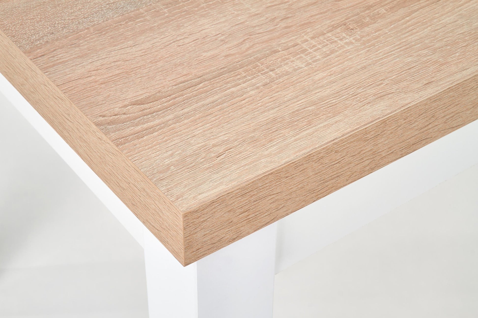 Kitchen Table Tiago | size: Length: 80cm, Width: 220cm, Height: 76cm | color: White/Oak | image: 8 | variant: 1006411