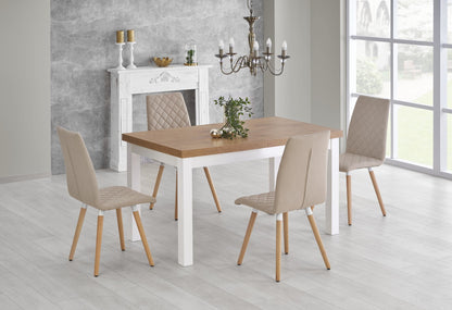 Kitchen Table Tiago | size: Length: 80cm, Width: 220cm, Height: 76cm | color: White/Oak | image: 8 | variant: 1006412