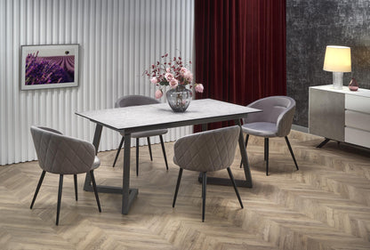 Kitchen Table Tiziano | size: Length: 90cm, Width: 210cm, Height: 76cm | color: Gray | image: 5 | variant: 1012005