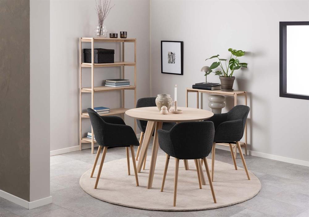 Kitchen Table Townsville | size: Length: 100cm, Width: 100cm, Height: 75cm, Diameter: 100cm | color: Oak | image: 5 | variant: 1016754