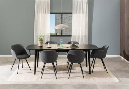 Kitchen Table Venice | size: Length: 90cm, Width: 219cm, Height: 75cm | color: Black | image: 7 | variant: 1001535