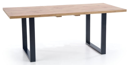 Kitchen Table Venom 1 | size: Length: 90cm, Width: 210cm, Height: 74cm | color: Black/Oak | image: 3 | variant: 1011253