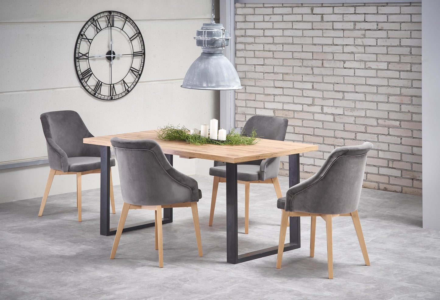 Kitchen Table Venom 1 | size: Length: 90cm, Width: 210cm, Height: 74cm | color: Black/Oak | image: 5 | variant: 1011253