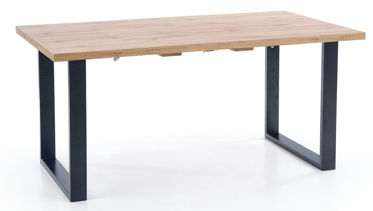 Kitchen Table Venom | size: Length: 85cm, Width: 185cm, Height: 74cm | color: Black/Oak | image: 1 | variant: 1011251