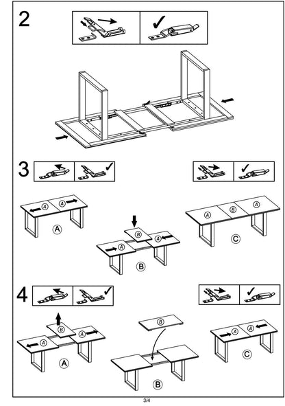 Kitchen Table Venom | size: Length: 85cm, Width: 185cm, Height: 74cm | color: Black/Oak | image: 10 | variant: 1011251