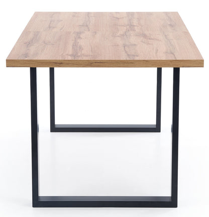 Kitchen Table Venom | size: Length: 85cm, Width: 185cm, Height: 74cm | color: Black/Oak | image: 6 | variant: 1011251