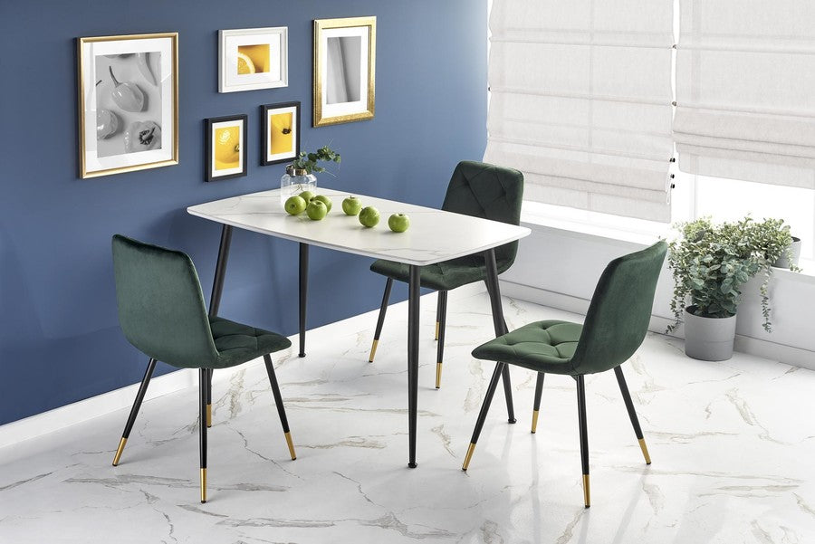Kitchen Table West Beverley | size: Length: 70cm, Width: 120cm, Height: 65cm | color: White | image: 3 | variant: 1007118