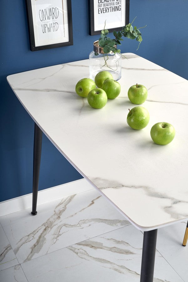 Kitchen Table West Beverley | size: Length: 70cm, Width: 120cm, Height: 65cm | color: White | image: 6 | variant: 1007118