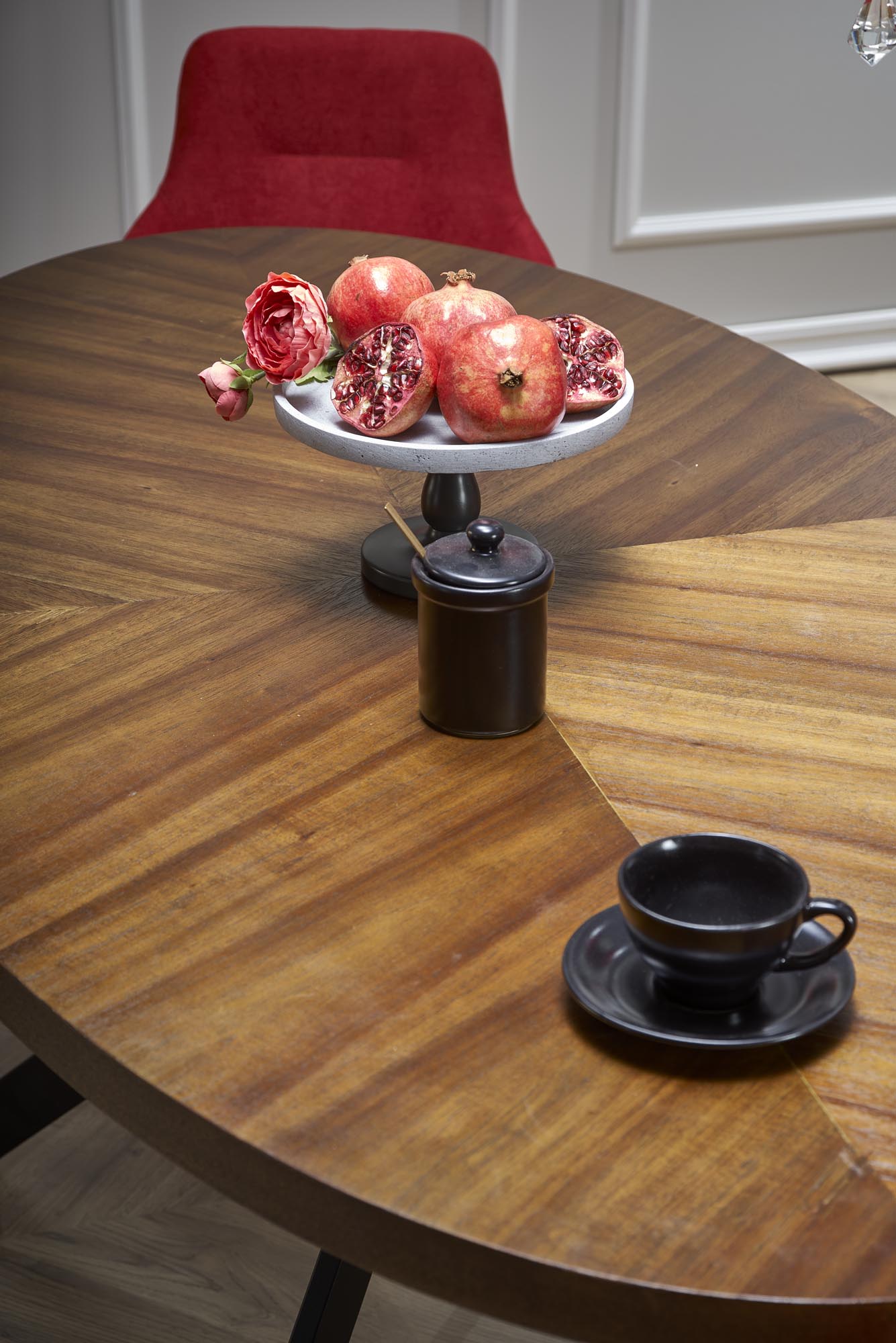 Kitchen Table West Croydon | size: Length: 90cm, Width: 170cm, Height: 75cm | color: Black/Walnut | image: 3 | variant: 1007265
