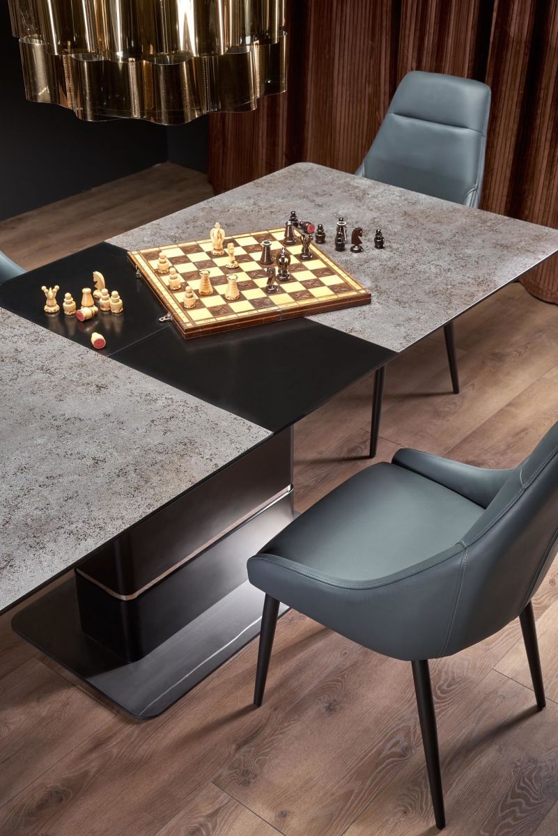 Kitchen Table West Dover | size: Length: 90cm, Width: 200cm, Height: 76cm | color: Black | image: 3 | variant: 1007296