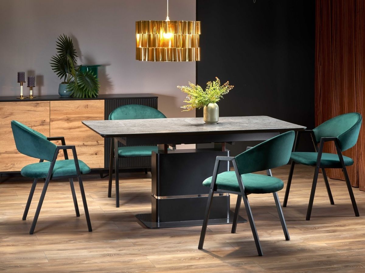 Kitchen Table West Dover | size: Length: 90cm, Width: 200cm, Height: 76cm | color: Black | image: 4 | variant: 1007296