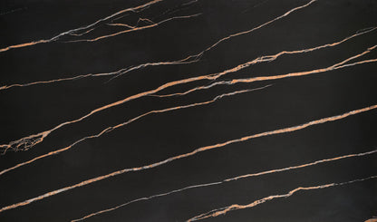 Kitchen Table West Narberth | size: Length: 82cm, Width: 200cm, Height: 76cm | color: Marble/Black/Walnut | image: 8 | variant: 1007406