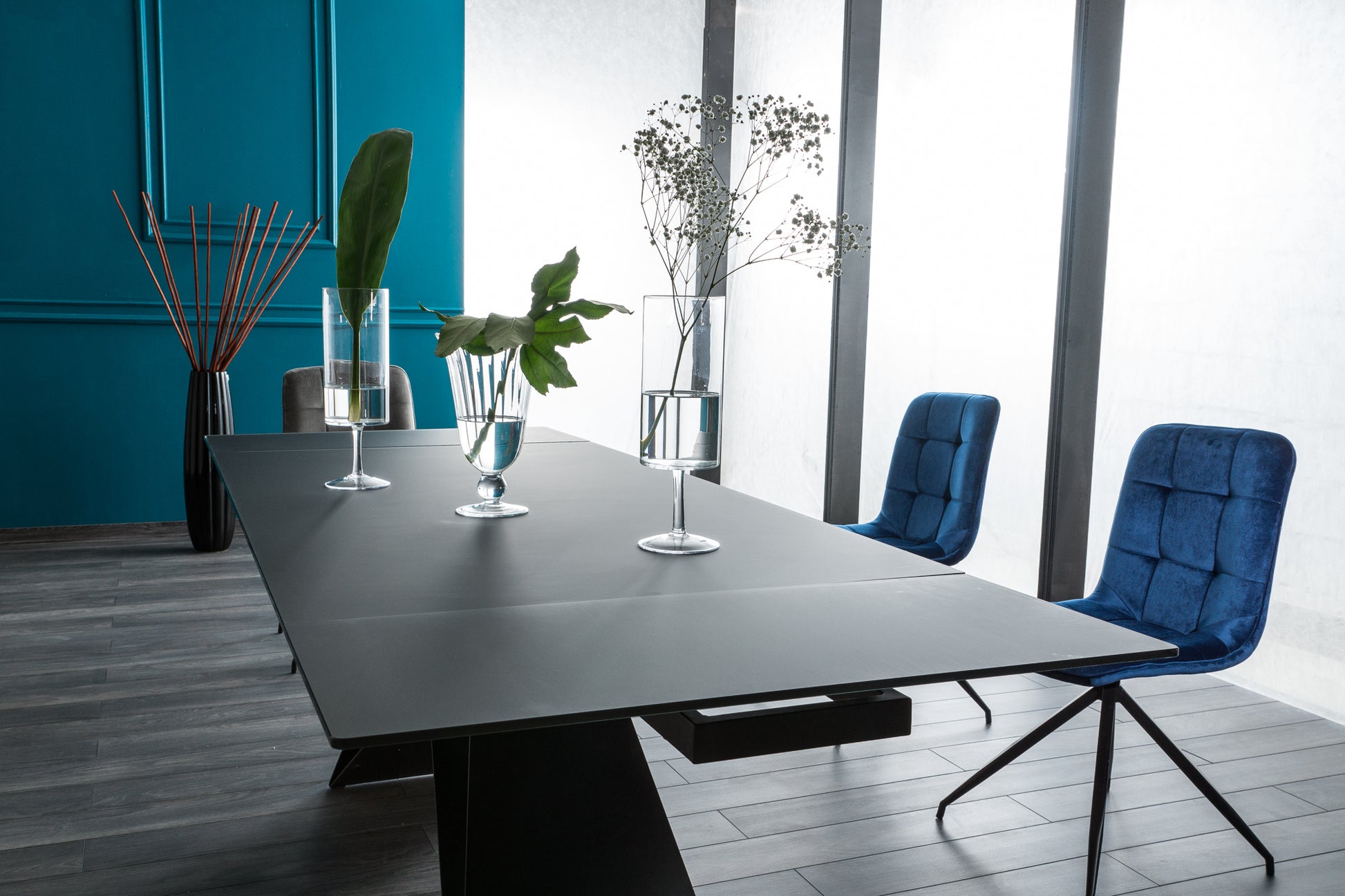 Kitchen Table Westin 1 | size: Length: 90cm, Width: 240cm, Height: 76cm | color: Black | image: 5 | variant: 1011188