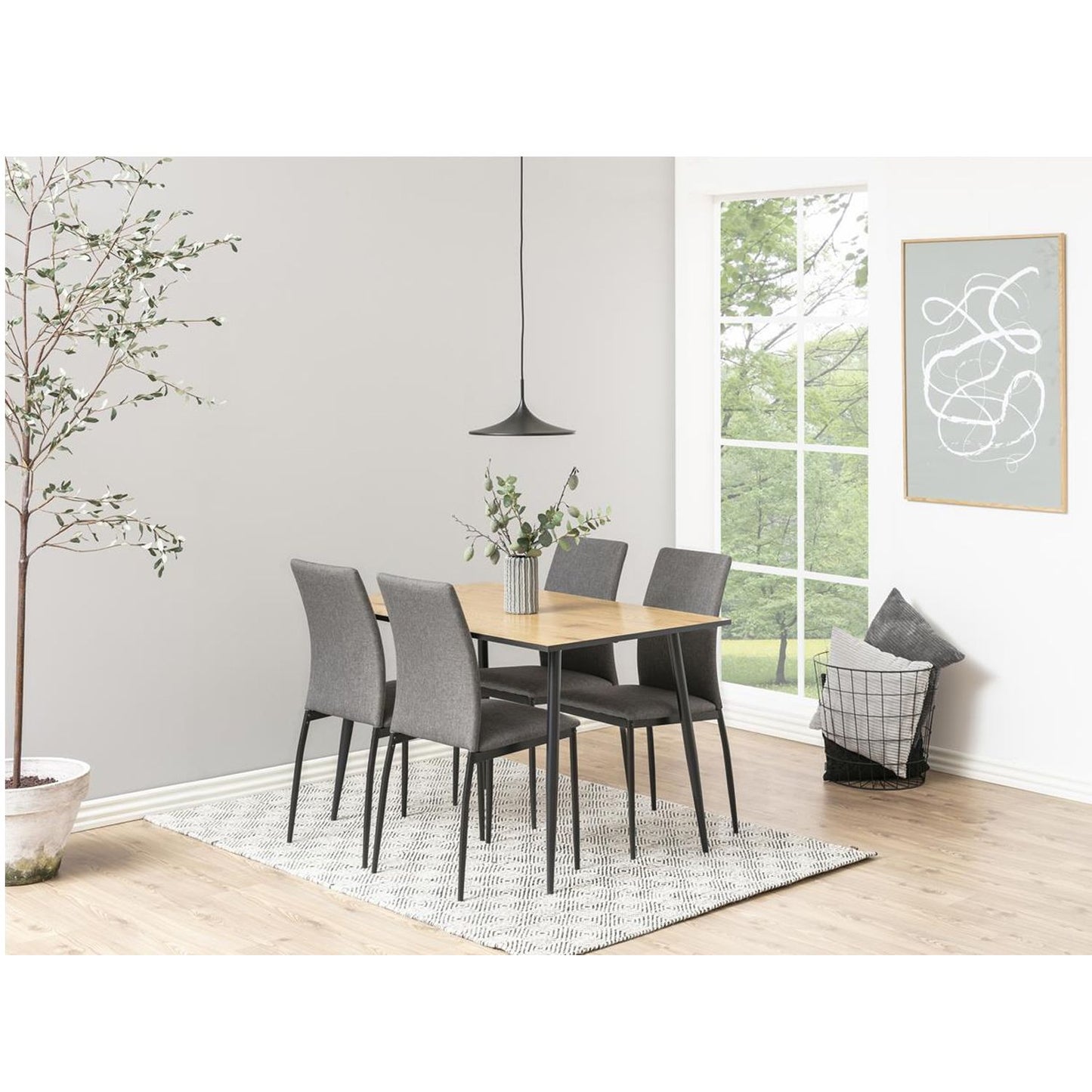 Kitchen Table Wilma 2 | size: Length: 80cm, Width: 120cm, Height: 72cm | color: Oak | image: 2 | variant: 1017881