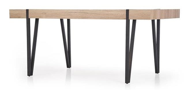 Kitchen Table Yohann | size: Length: 90cm, Width: 170cm, Height: 76cm | color: Black/Oak | image: 6 | variant: 1011242