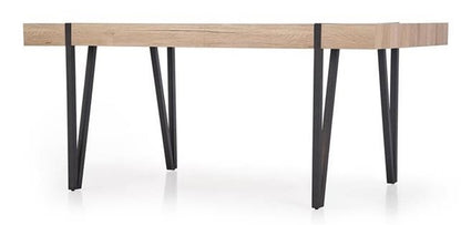 Kitchen Table Yohann | size: Length: 90cm, Width: 170cm, Height: 76cm | color: Black/Oak | image: 6 | variant: 1011242