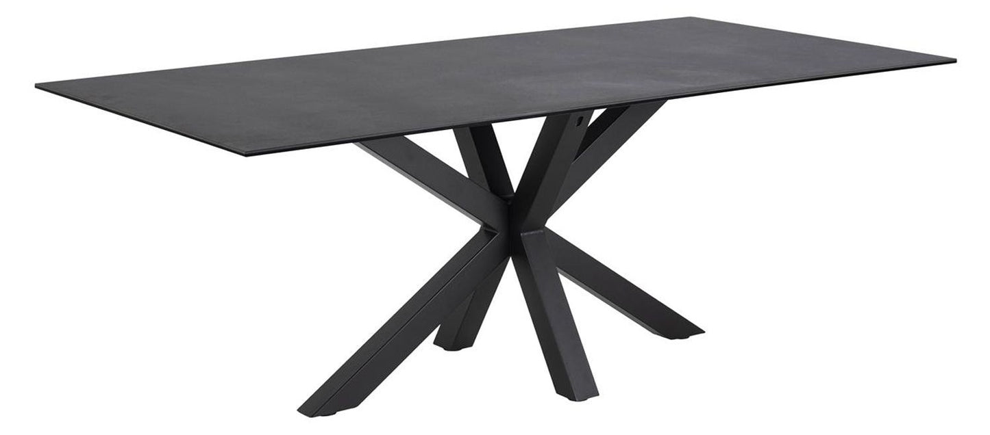 Kitchen Table Zurich | size: Length: 100cm, Width: 200cm, Height: 75.5cm | color: Black | image: 0 | variant: 1001563