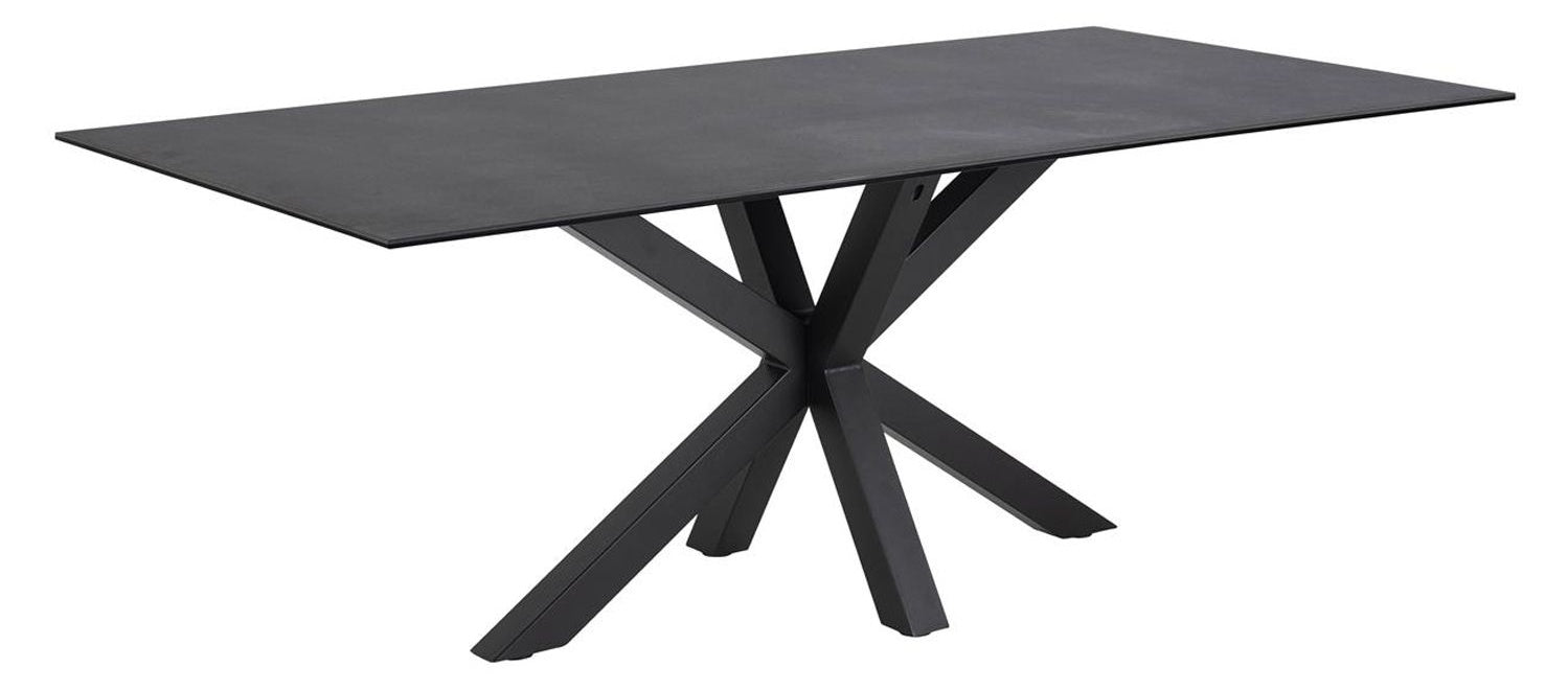 Kitchen Table Zurich | size: Length: 100cm, Width: 200cm, Height: 75.5cm | color: Black | image: 0 | variant: 1001563
