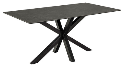 Kitchen Table Zurich | size: Length: 90cm, Width: 160cm, Height: 75.5cm | color: Black | image: 0 | variant: 1001567