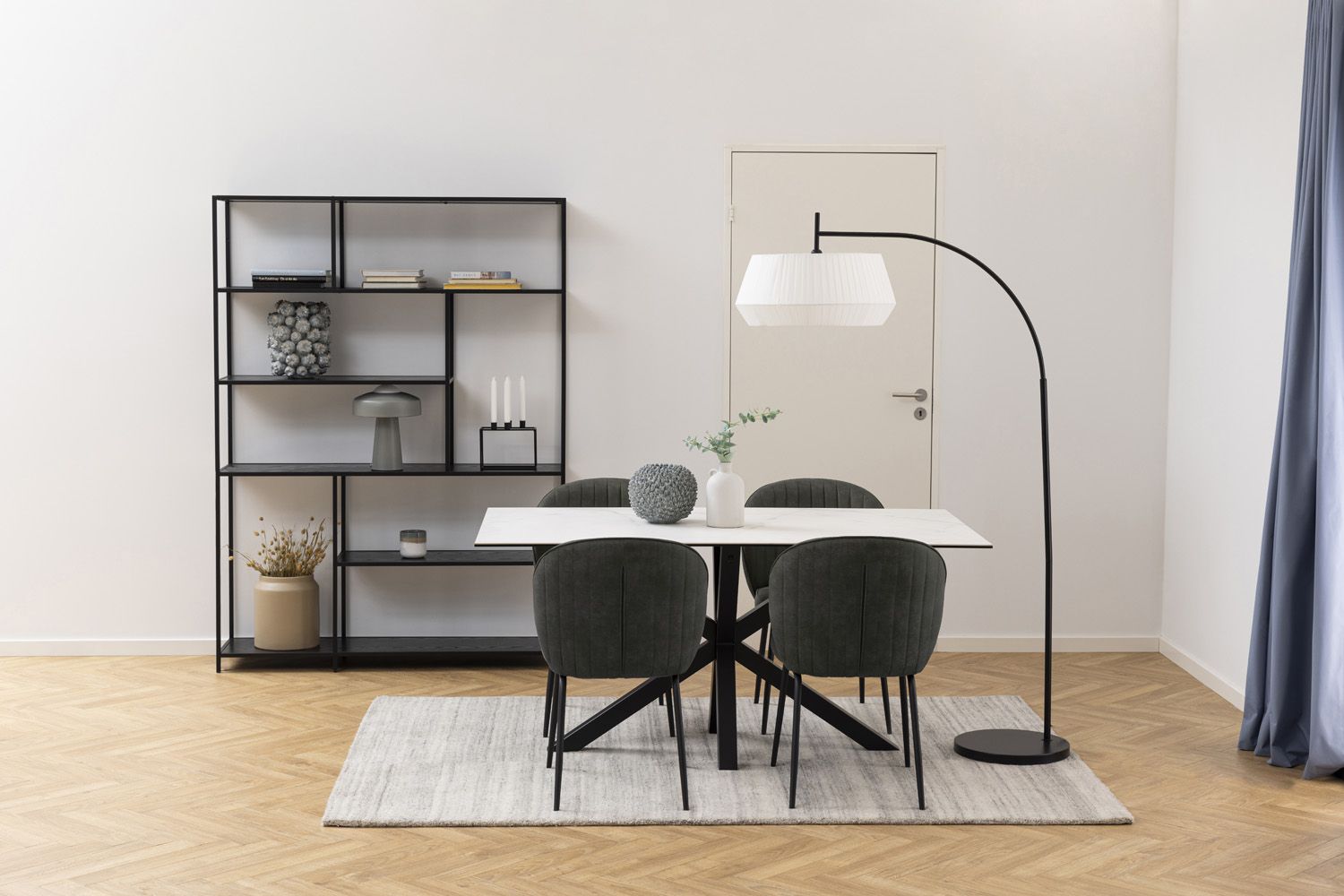 Kitchen Table Zurich | size: Length: 90cm, Width: 160cm, Height: 75.5cm | color: White | image: 2 | variant: 1001566