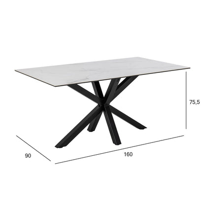 Kitchen Table Zurich | size: Length: 90cm, Width: 160cm, Height: 75.5cm | color: White | image: 3 | variant: 1001566