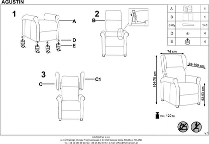 Lounge Chair Agustin 2 | size: Width: 75cm, Height: 107cm, Depth: 92cm | color: Yellow | image: 10 | variant: 1004562