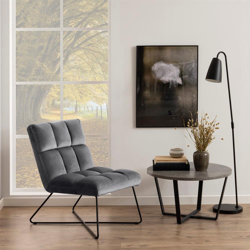 Lounge Chair Alba | size: Width: 62cm, Height: 90cm, Depth: 86cm | color: Gray | image: 3 | variant: 1004753