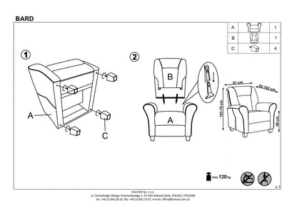 Lounge Chair Bard | size: Width: 90cm, Height: 102cm, Depth: 90cm | color: Blue | image: 10 | variant: 1004590