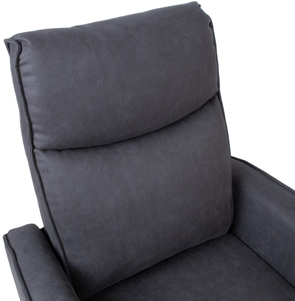 Lounge Chair Buster | size: Width: 80cm, Height: 102cm, Depth: 93cm | color: Gray | image: 6 | variant: 1004774